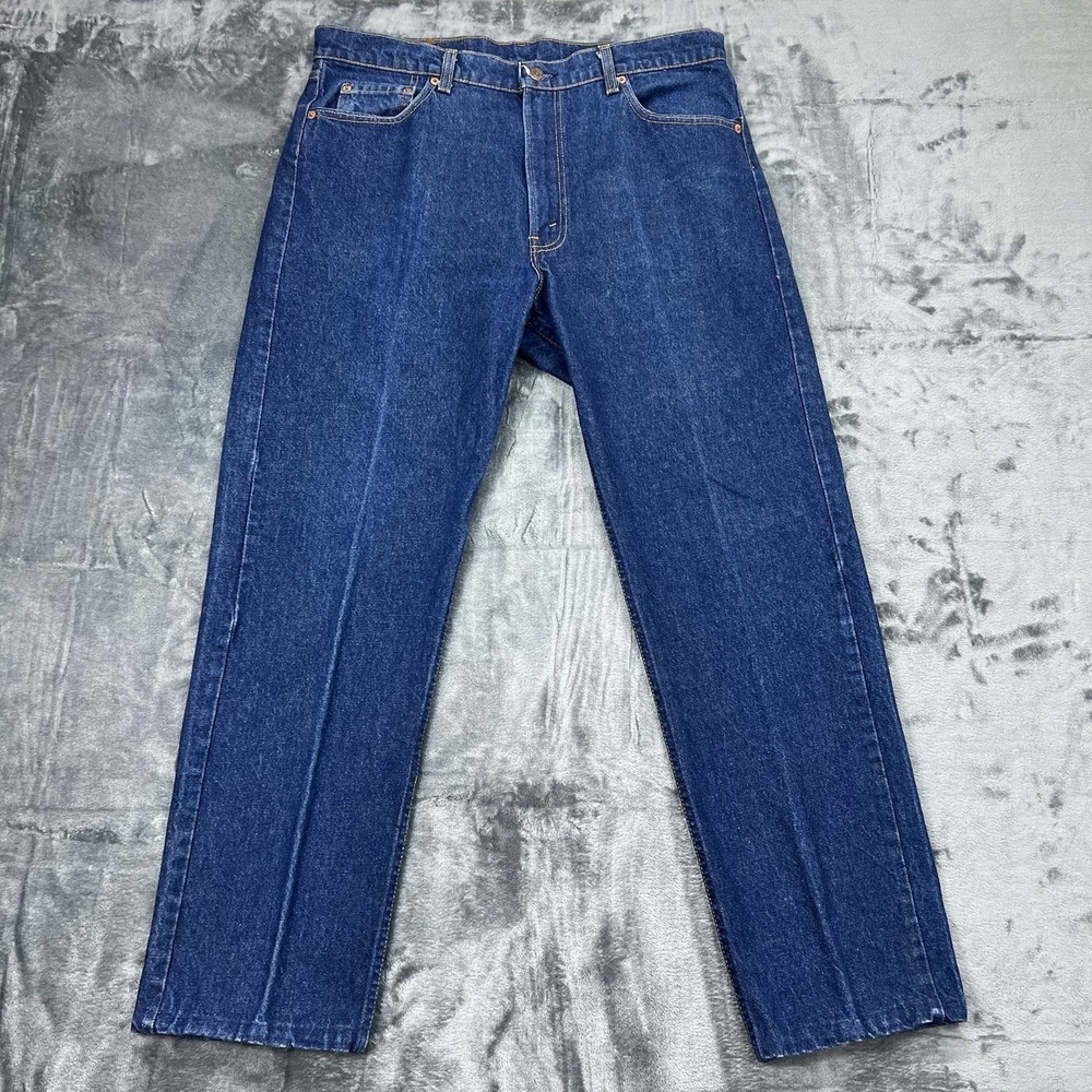 VTG 1986 Levi's 505-0216 USA‎ 38X34 Men's Straight Leg Dark Wash Blue Jeans EUC